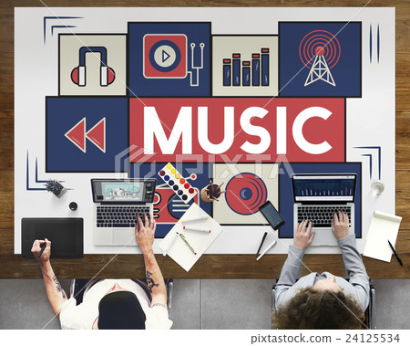 Music Audio Art Instrumental Melody Playing Concept 24125534