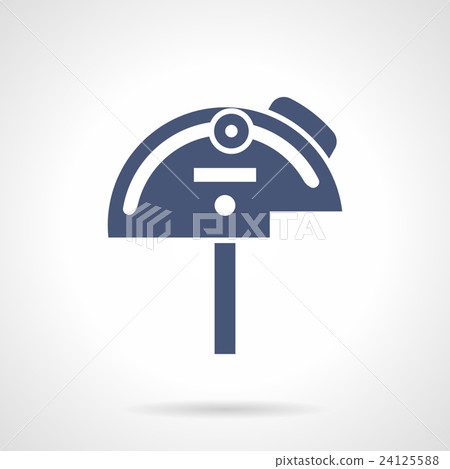 Mechanical protractor glyph style vector icon 24125588