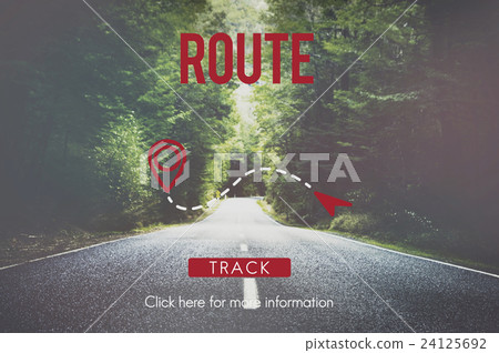 Route Navigate Location Planning Transportation Concept Route Navigate Location Planning Transportation Concept 24125692