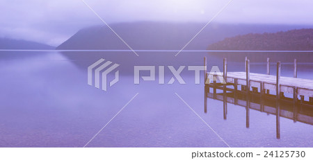 Tranquil Peaceful Lake with Jetty Tranquil Peaceful Lake with Jetty 24125730