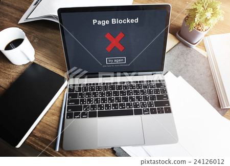 Page Blocked Error Data Internet Online Technology Concept Page Blocked Error Data Internet Online Technology Concept 24126012