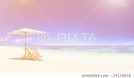 Deck Chair on the Trapical Beach Deck Chair on the Trapical Beach 24126038