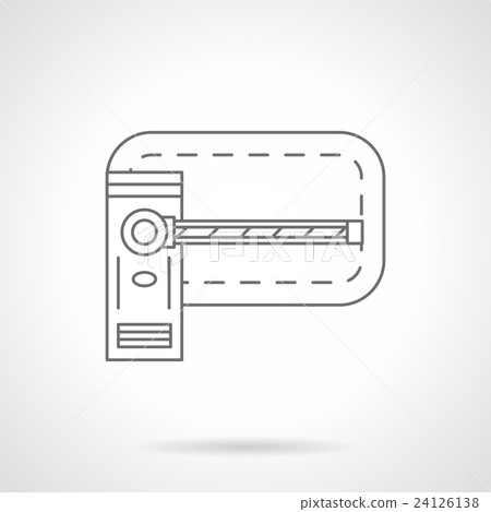 Barrier flat line vector icon - Stock Illustration [24126138] - PIXTA
