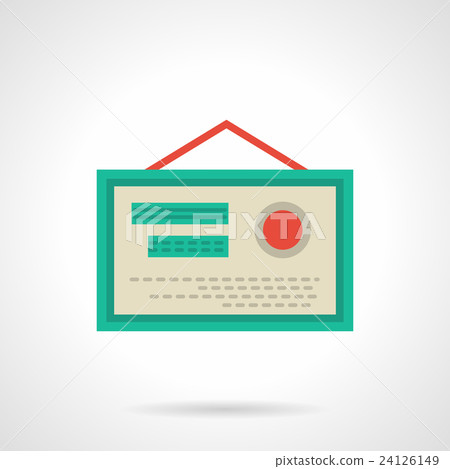Pharmacy certificate flat color vector icon 24126149