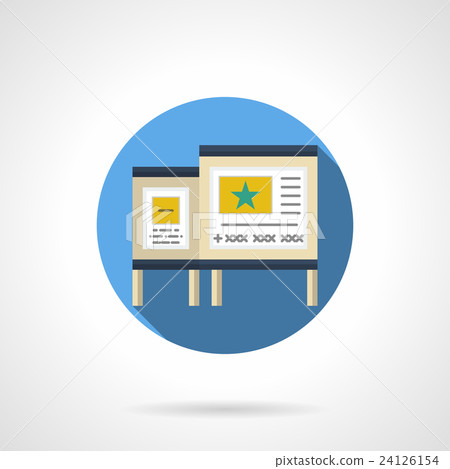 Poster board flat color round vector icon Poster board flat color round vector icon 24126154