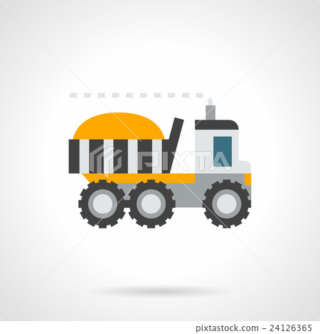 Farming lorry flat color vector icon 24126365