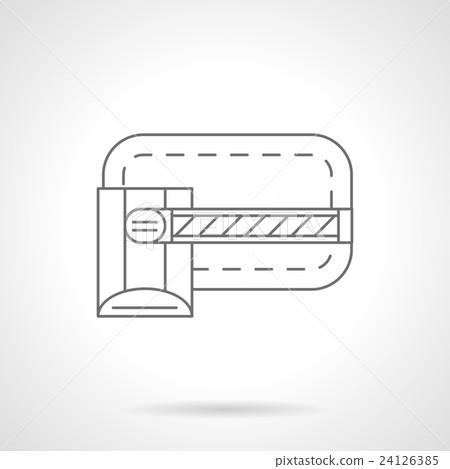Closed barrier flat line vector icon - Stock Illustration [24126385 ...