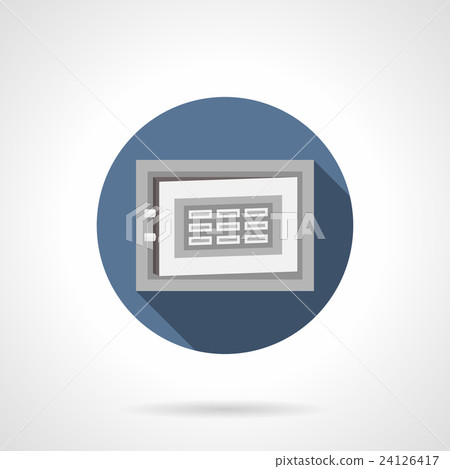 Steel box flat color round vector icon - Stock Illustration [24126417 ...