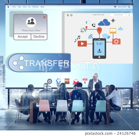 Online Streaming Technology Transfer Wireless Technology Concept 24126746