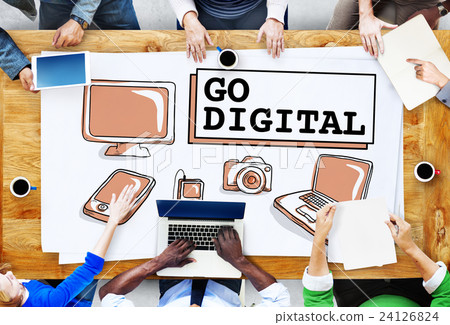 Go Digital Electronics Technology Concept Go Digital Electronics Technology Concept 24126824