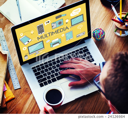 Multimedia Communication Connection Technology Devices Concept 24126984