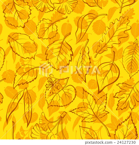 Leaves of Plants Pictogram, Seamless 24127230