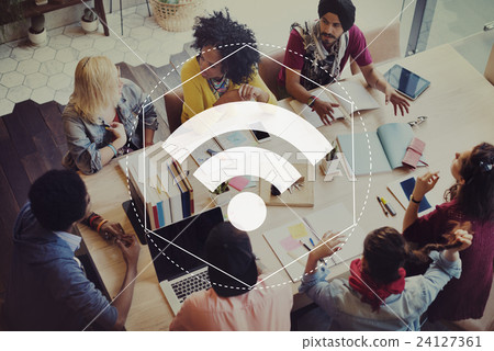 Internet WiFi Network Connection Graphic Concept 24127361
