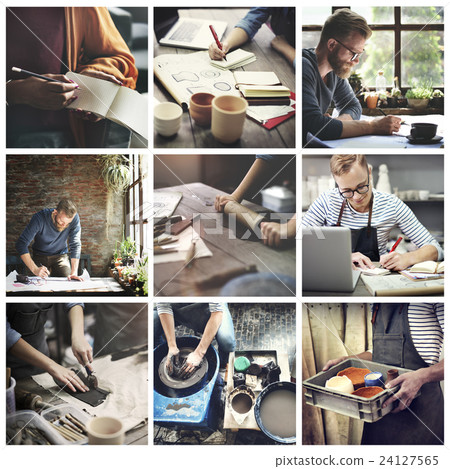 Craftsman Artist Pottery Skill Workshop Concept 24127565