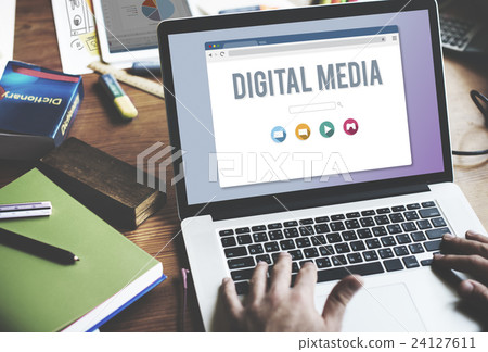 Digital Media Connection Information Internet Concept 24127611