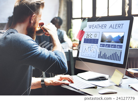 Weather Condition News Report Climate Forecasting Meteorology Temperature Concept 24127779