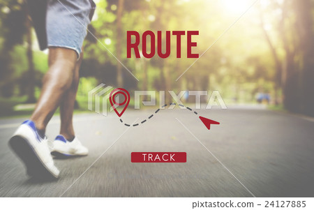 Route Navigate Location Planning Transportation Concept Route Navigate Location Planning Transportation Concept 24127885