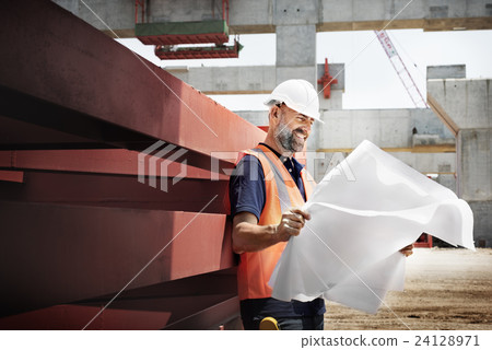 Construction Worker Planning Constractor Developer Concept Construction Worker Planning Constractor Developer Concept 24128971