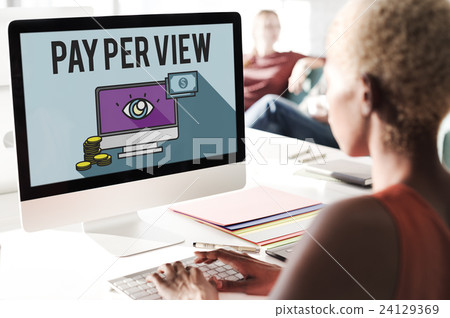 Pay Per View Online Marketing Concept 24129369