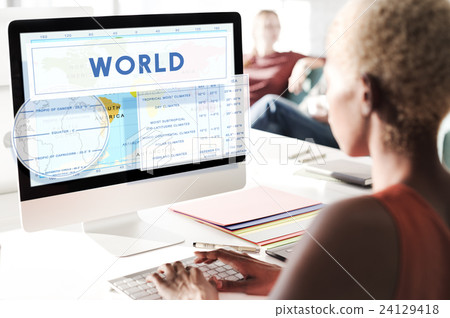 Longtitude Latitude World Cartography Concept 24129418