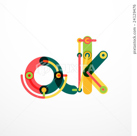 Abstract line design letter logo 24129476
