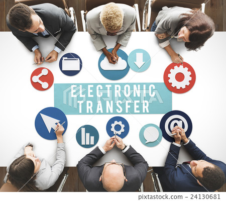 Electronic Transfer Technology Online Network Concept Electronic Transfer Technology Online Network Concept 24130681