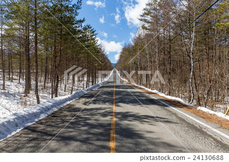 Winter landscape with road Winter landscape with road 24130688