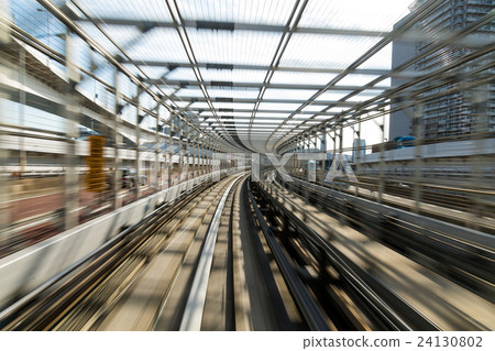 Train passing through tunnel 24130802