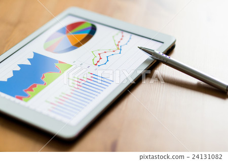 Tablet computer and financial chart 24131082