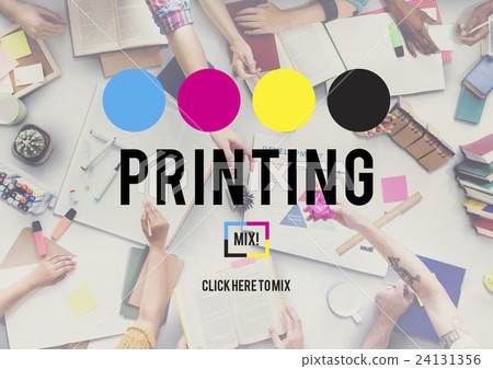 Printing Process Offset Ink Color Industry Media Concept 24131356