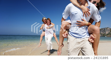 Couple Beach Lifestyle Nature Traveling Trip Concept 24131895