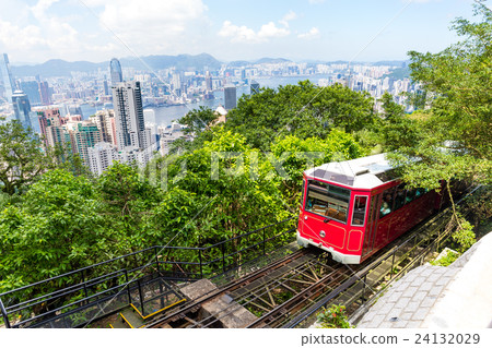 Tourist tram at the Peak 24132029