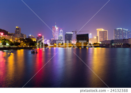 Macau cityscape at night Macau cityscape at night 24132388