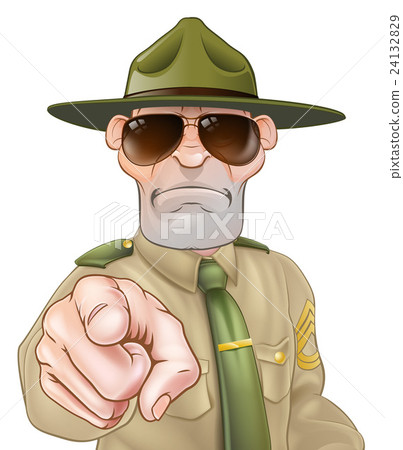 Angry Drill Sergeant Pointing Angry Drill Sergeant Pointing 24132829