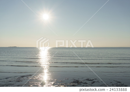 sunset on baltic sea beach 24133888