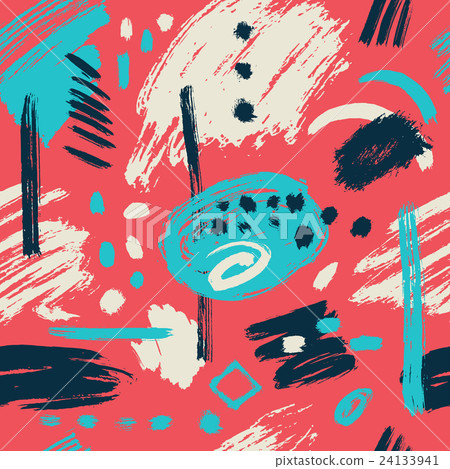 Vector seamless pattern brush strokes. - Stock Illustration [24133941 ...
