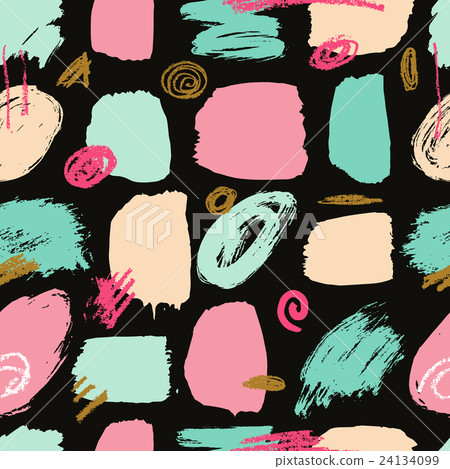 Vector seamless pattern brush strokes. - Stock Illustration [24134099 ...