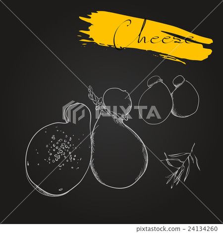 Cheese types. Delicious fresh cheese variet cheese 24134260