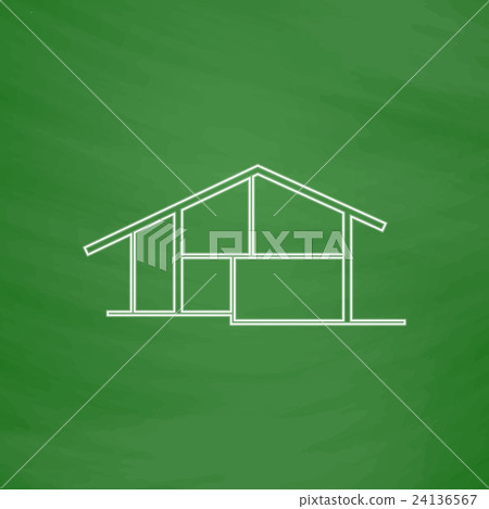 cottage computer symbol cottage computer symbol 24136567