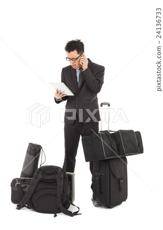 businessman wonder at reading bad news on tablet businessman wonder at reading bad news on tablet 24136733