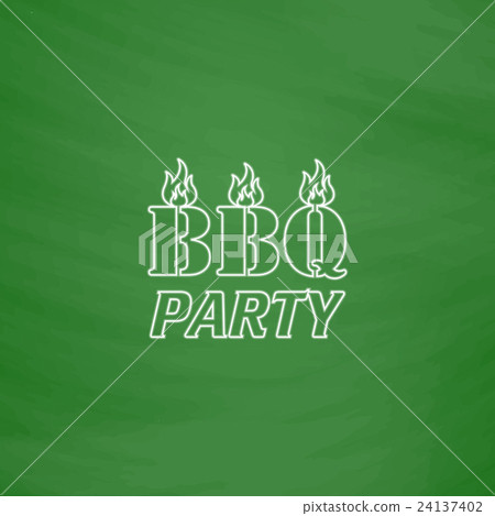 Distressed BBQ computer symbol 24137402