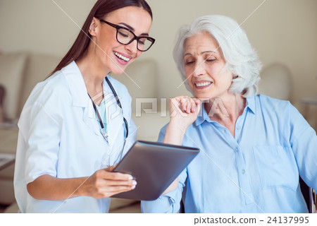 Nice doctor with senior patient Nice doctor with senior patient 24137995