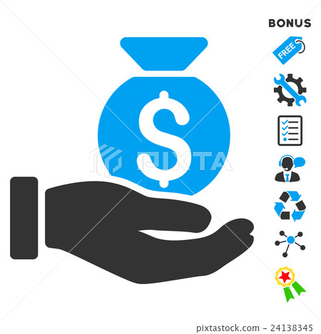 Investment Hand Flat Vector Icon With Bonus 24138345