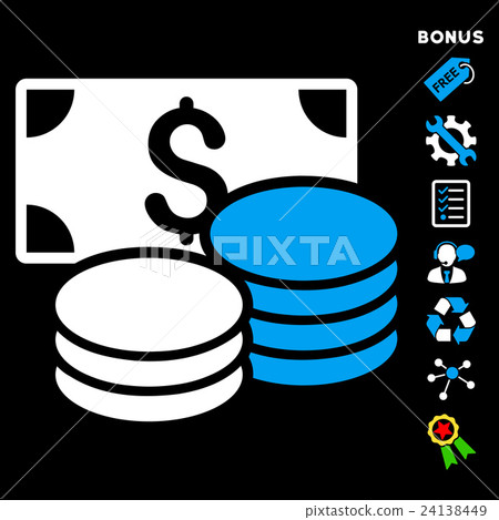 Cash Flat Vector Icon With Bonus - Stock Illustration [24138449] - PIXTA