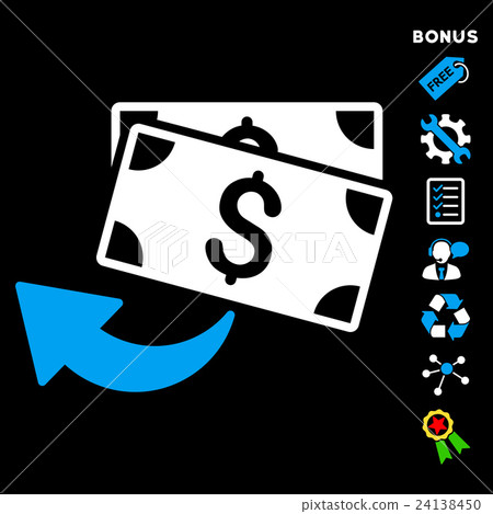 Cashback Flat Vector Icon With Bonus - Stock Illustration [24138450 ...