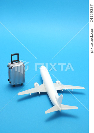 Airplane suitcase model miniature blue back Airplane suitcase model miniature blue back 24139387