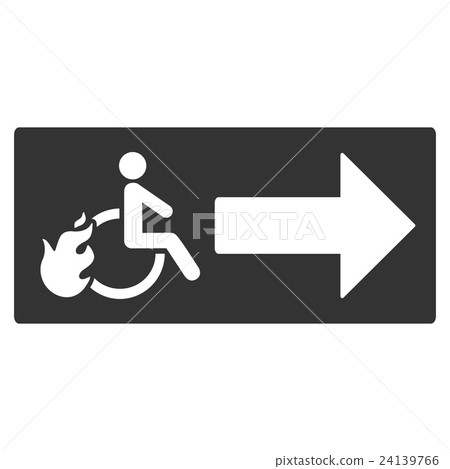 Patient Exit Flat Vector Icon 24139766