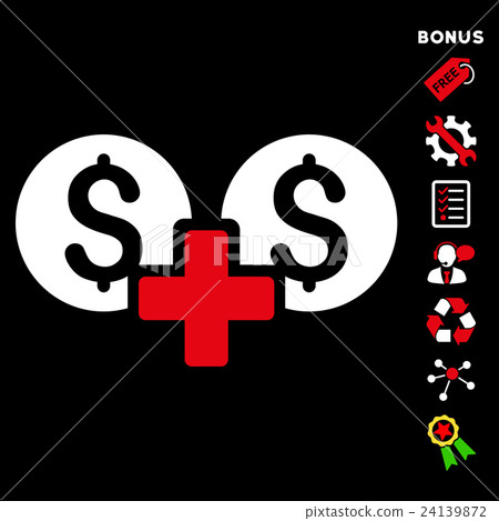 Financial Sum Flat Vector Icon With Bonus - Stock Illustration ...