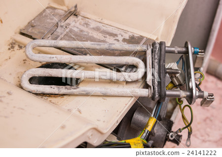 Scale on the heating element of the washing machine Scale on the heating element of the washing machine 24141222