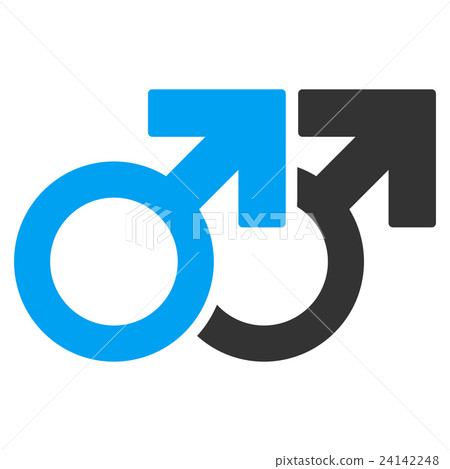 Gay Couple Symbol Flat Vector Icon 24142248